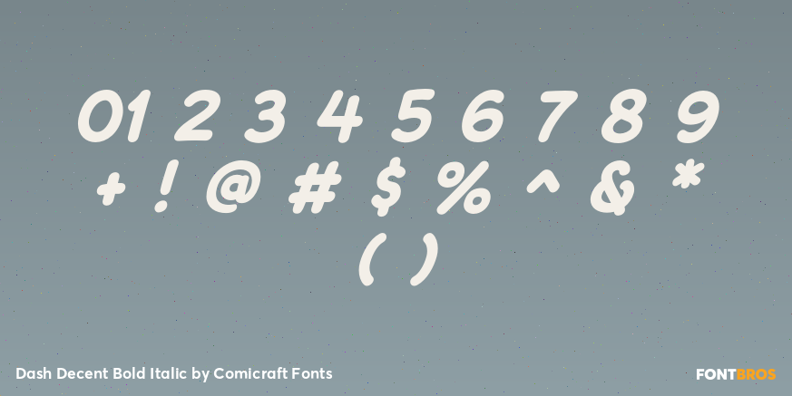 Dash Decent Bold Italic Font Poster #1