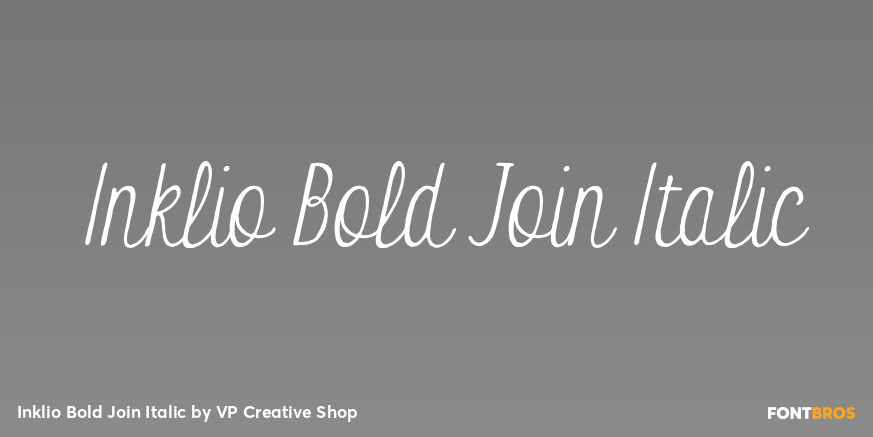 Inklio Bold Join Italic Font Poster #1