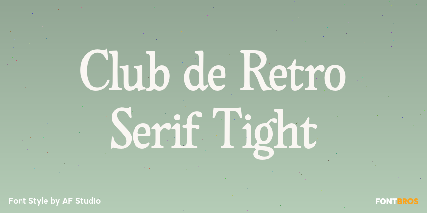 Club de Retro Serif Tight Poster