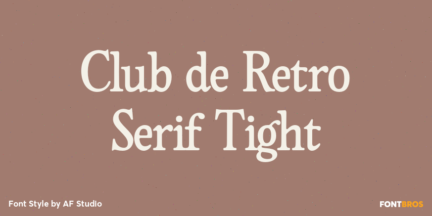 Club de Retro Serif Tight Poster