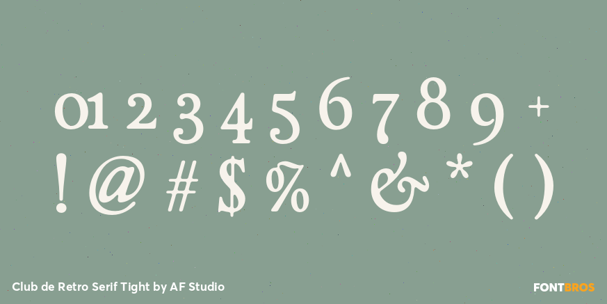 Club de Retro Serif Tight Font Poster #4