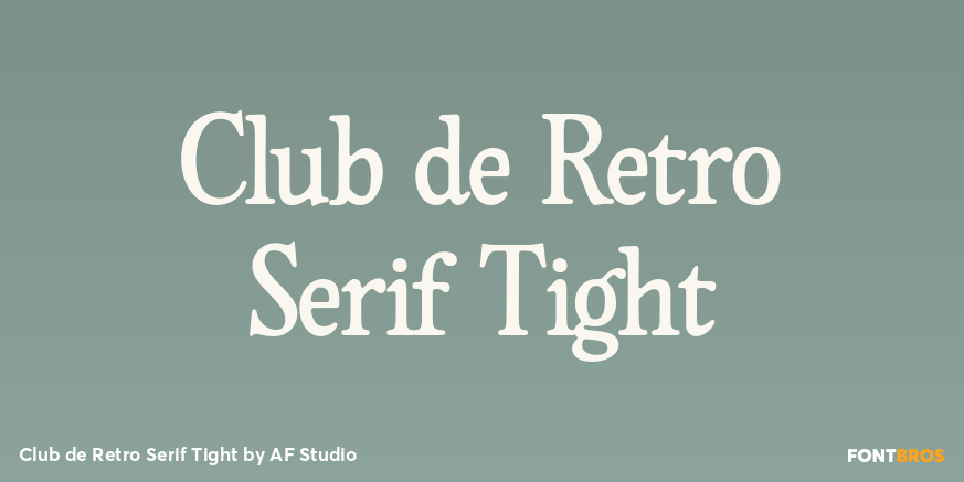 Club de Retro Serif Tight Poster