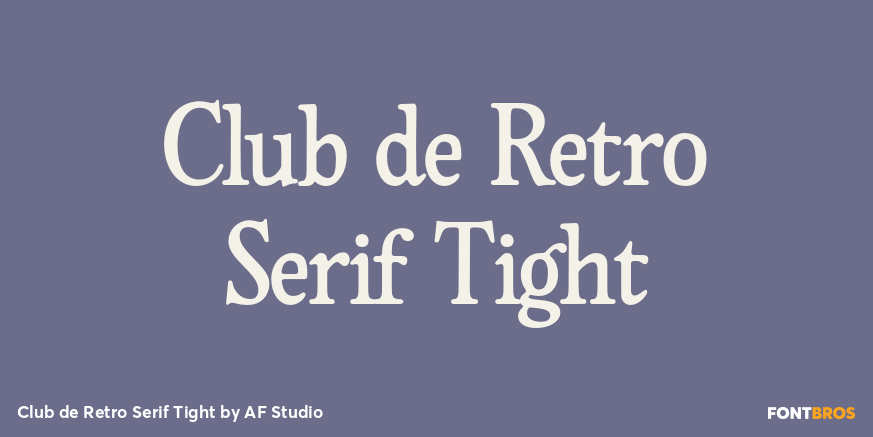 Club de Retro Serif Tight Poster
