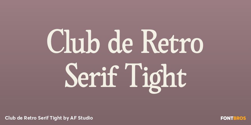 Club de Retro Serif Tight Poster