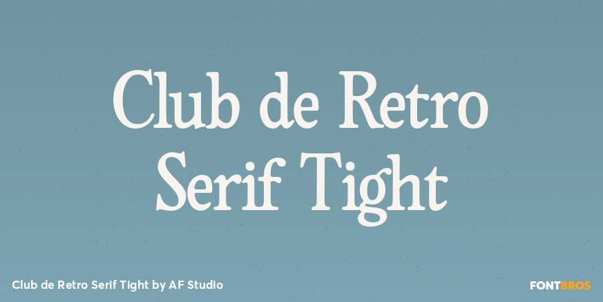 Club de Retro Serif Tight Poster