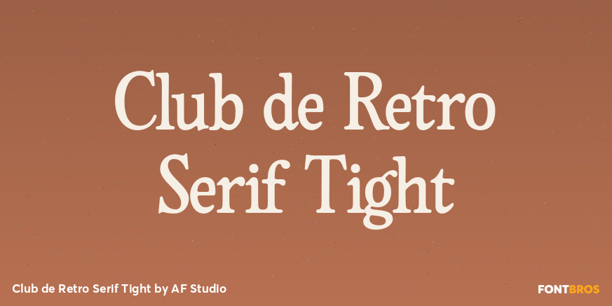 Club de Retro Serif Tight Poster