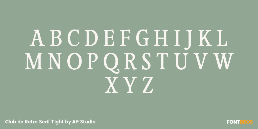 Club de Retro Serif Tight Font Poster #2