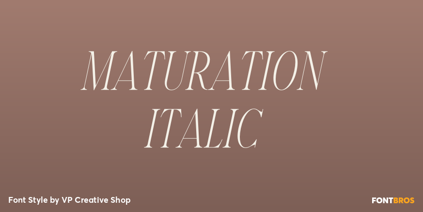 Maturation Italic Poster