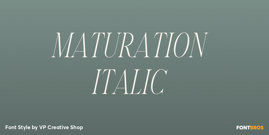 Maturation Italic Poster