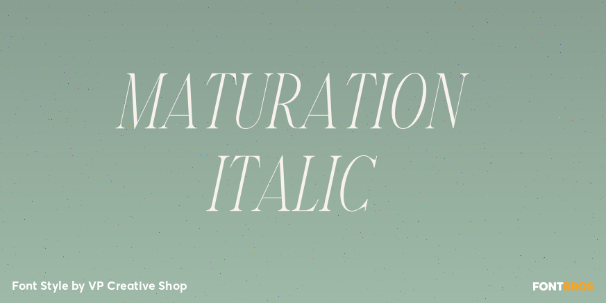 Maturation Italic Poster