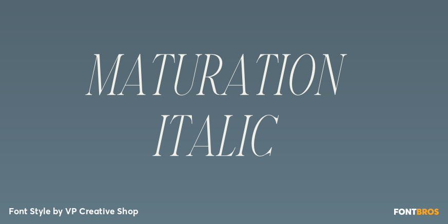 Maturation Italic Poster