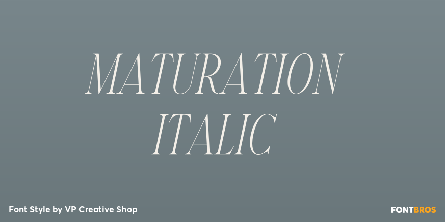 Maturation Italic Poster