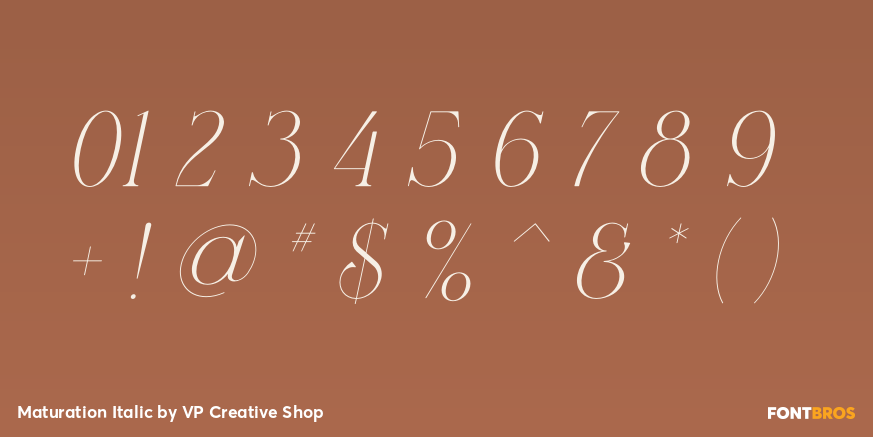 Maturation Italic Font Poster #1