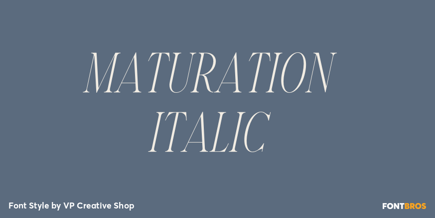 Maturation Italic Poster