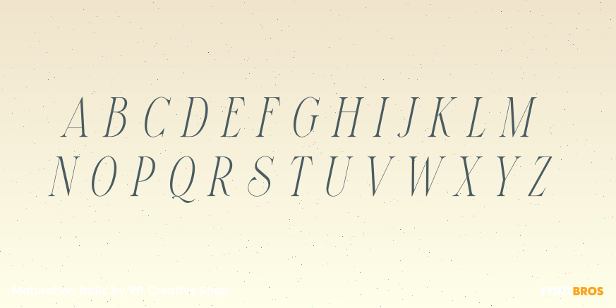 Maturation Italic Font Poster #2