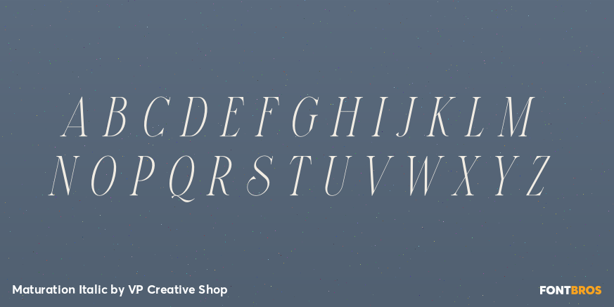 Maturation Italic Font Poster #3