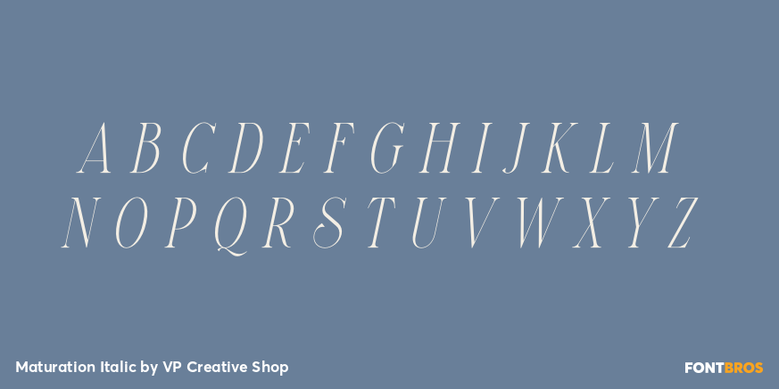 Maturation Italic Font Poster #1