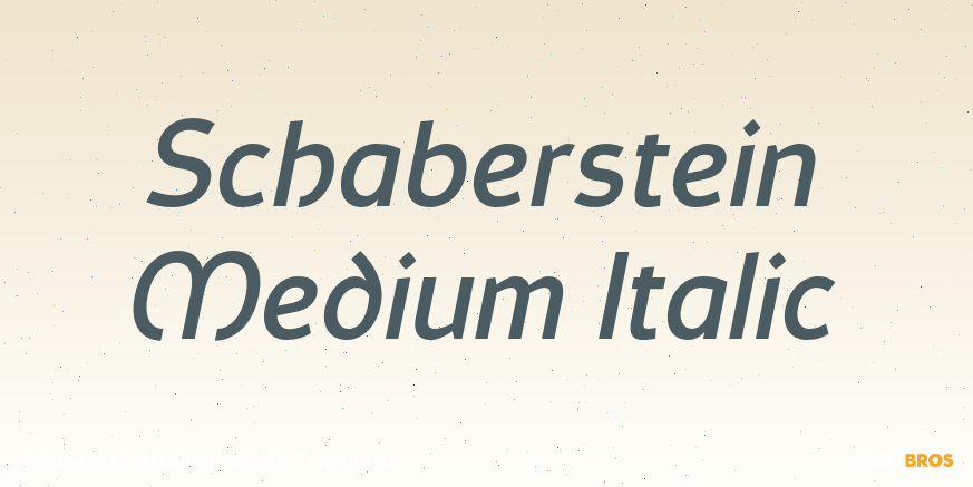Schaberstein Medium Italic Font Poster #1