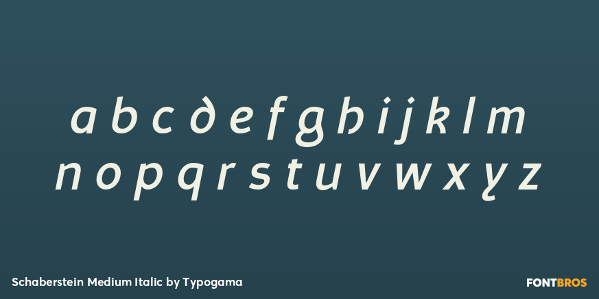 Schaberstein Medium Italic Font Poster #3