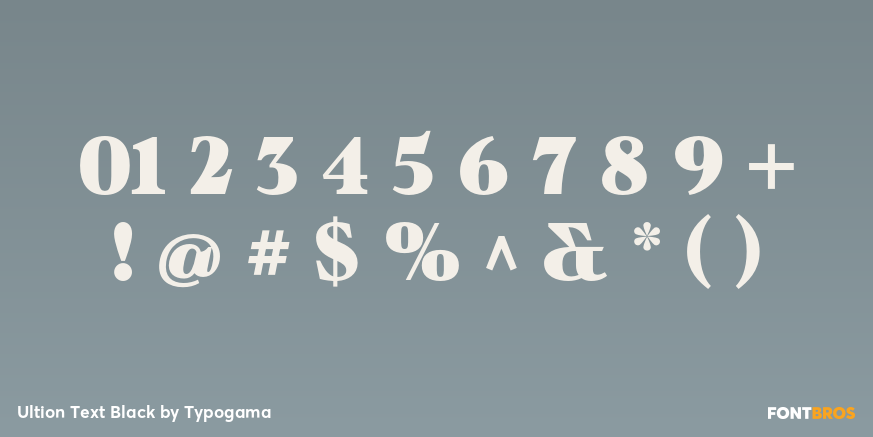 Ultion Text Black Font Poster #1