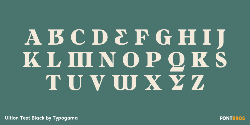 Ultion Text Black Font Poster #2