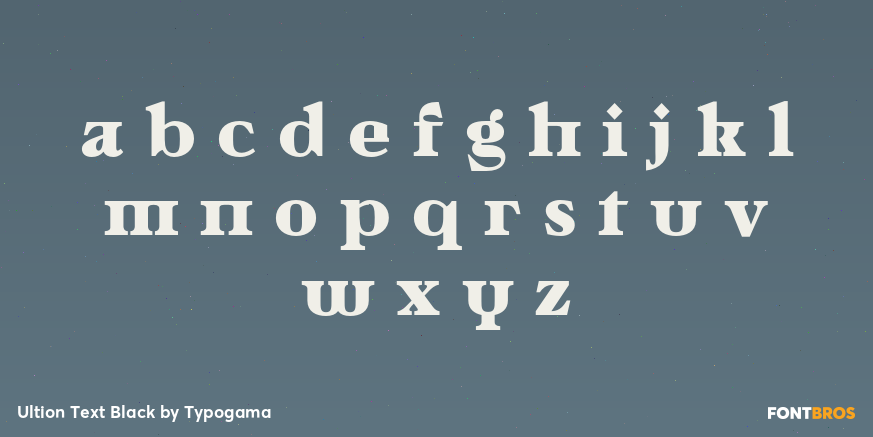 Ultion Text Black Font Poster #3