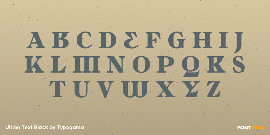 Ultion Text Black Font Poster #1