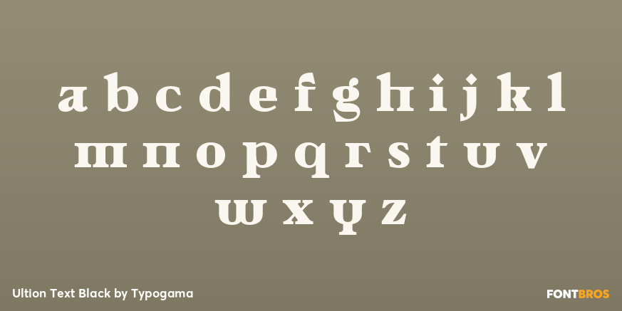 Ultion Text Black Font Poster #1