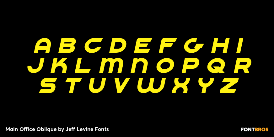 Main Office Oblique Font Poster #3