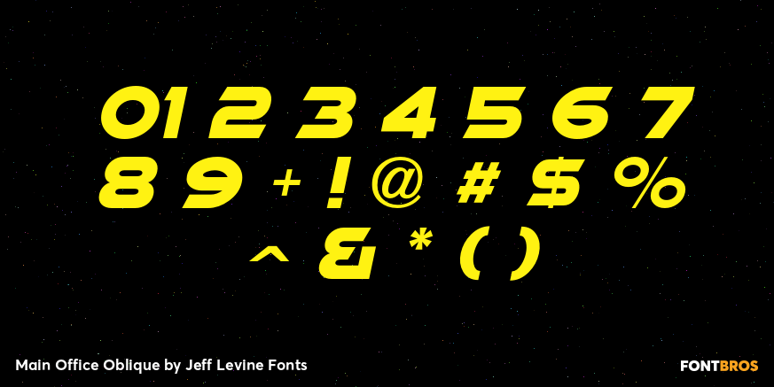 Main Office Oblique Font Poster #4