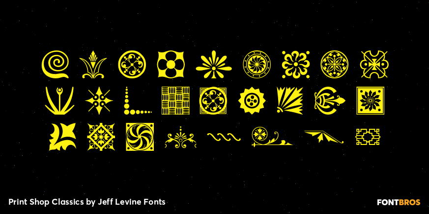 Print Shop Classics Font Poster #3