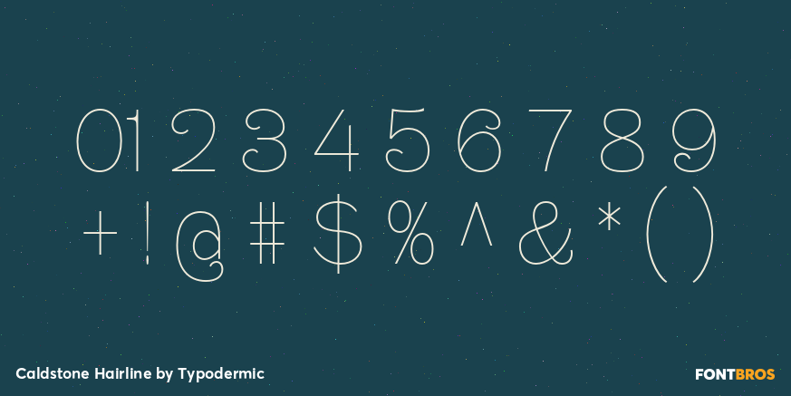 Caldstone Hairline Font Poster #1