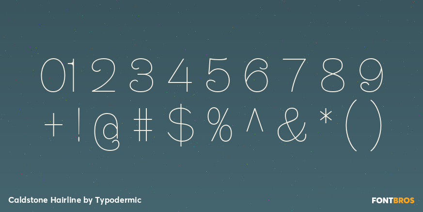 Caldstone Hairline Font Poster #4