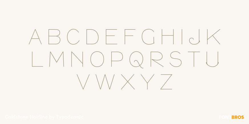 Caldstone Hairline Font Poster #1