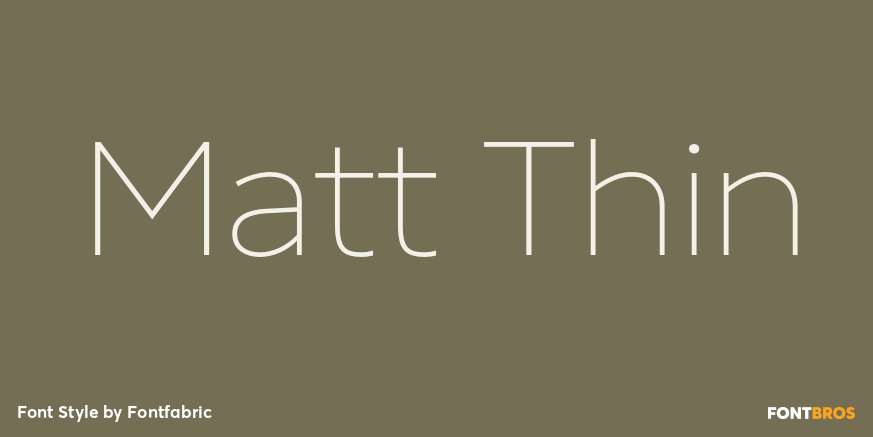 Matt Thin Font Poster #1