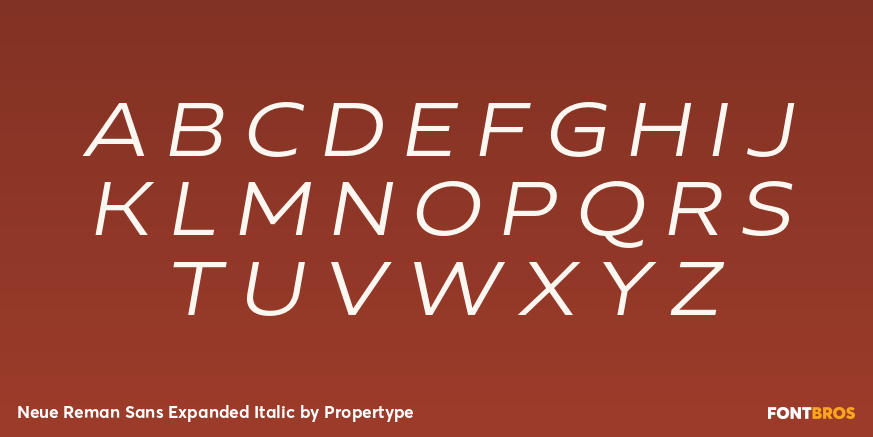 Neue Reman Sans Expanded Italic Font Poster #2