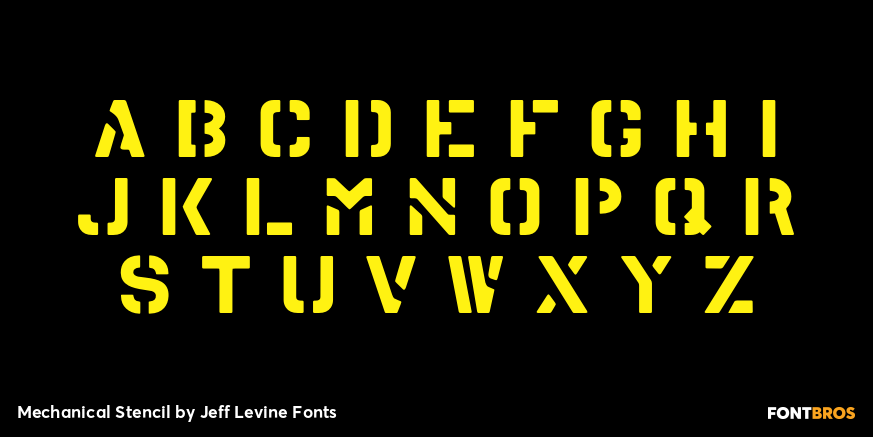 Mechanical Stencil Font Poster #2