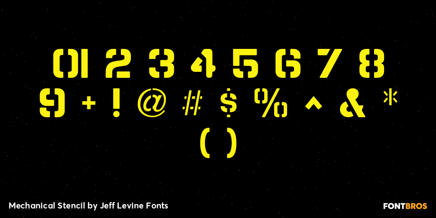 Mechanical Stencil Font Poster #4