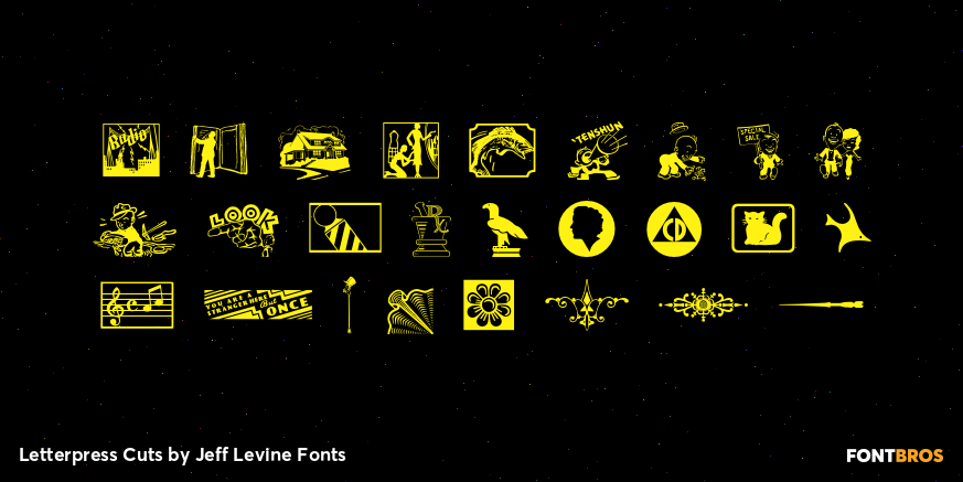 Letterpress Cuts Font Poster #2