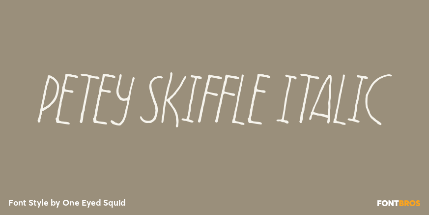Petey Skiffle Italic Poster