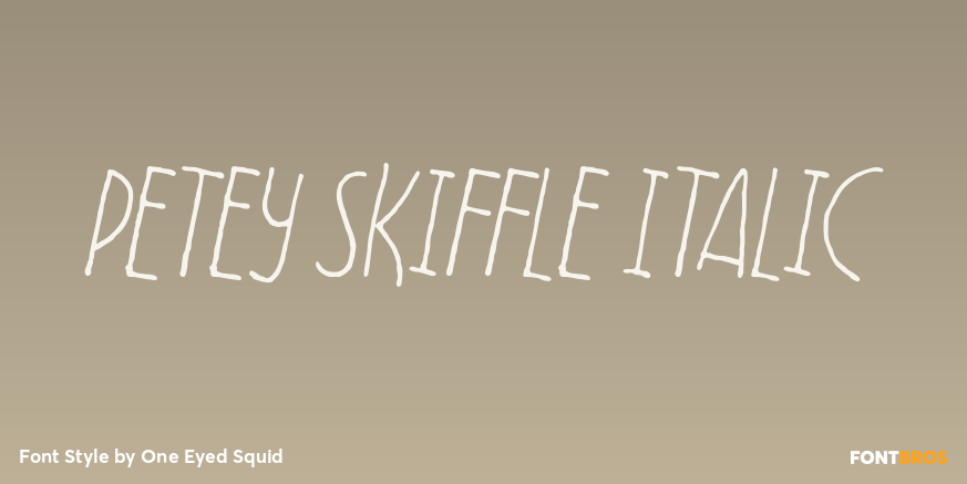 Petey Skiffle Italic Poster