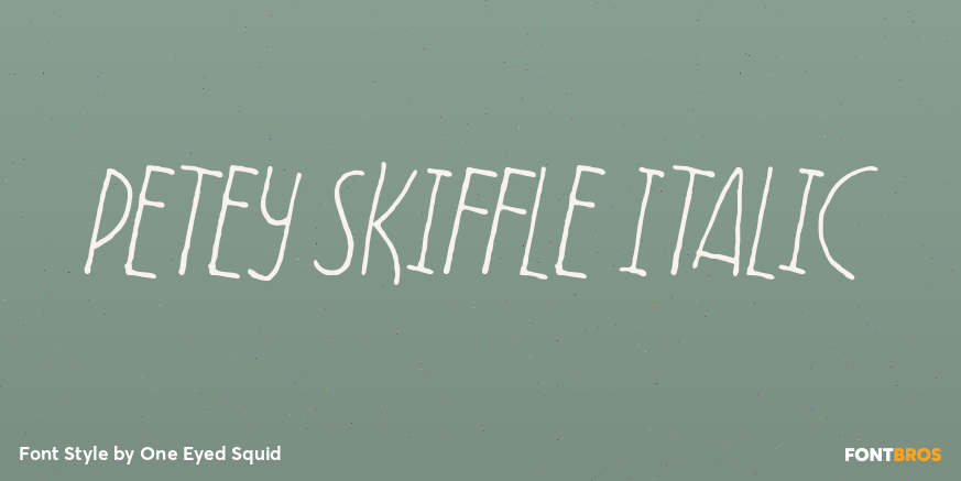 Petey Skiffle Italic Poster