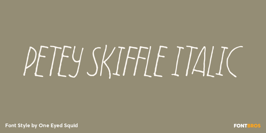 Petey Skiffle Italic Poster