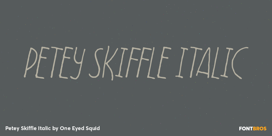 Petey Skiffle Italic Poster