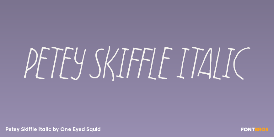 Petey Skiffle Italic Poster