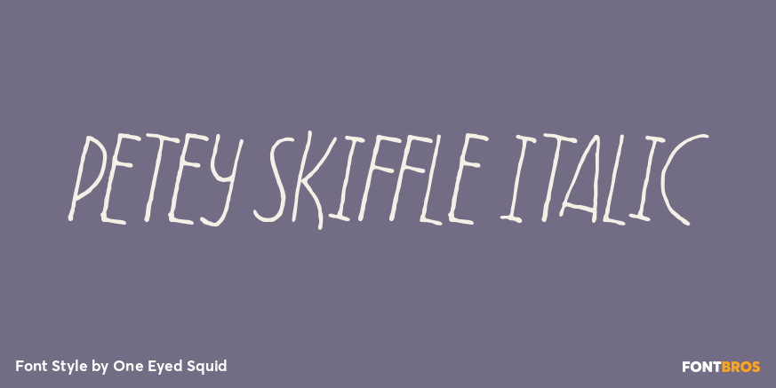 Petey Skiffle Italic Poster