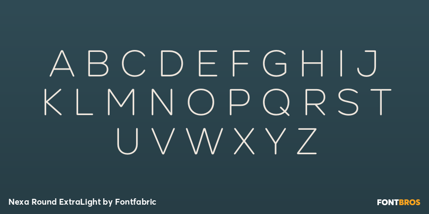 Nexa Round ExtraLight Font Poster #2
