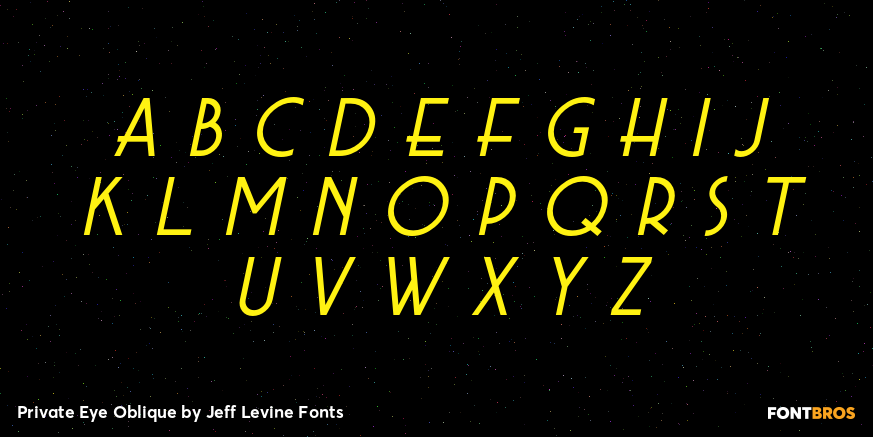 Private Eye Oblique Font Poster #3