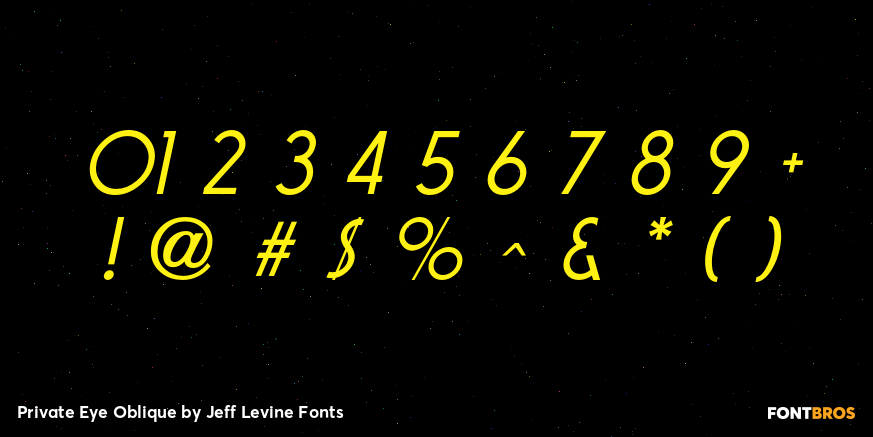 Private Eye Oblique Font Poster #4