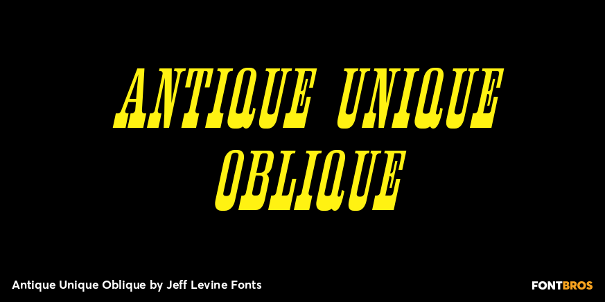 Antique Unique Oblique Font Poster #1